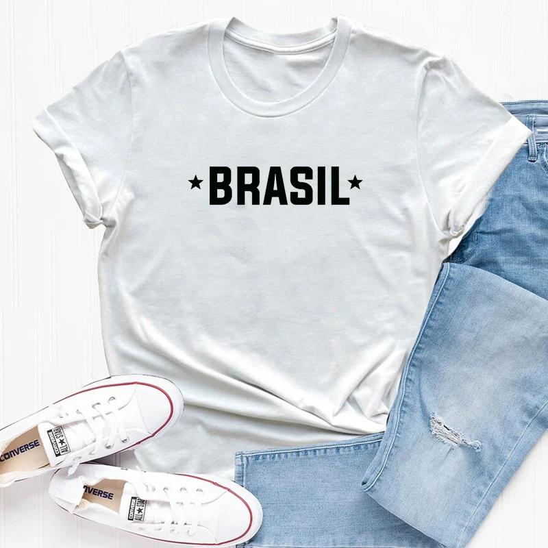 Brasil TShirt Women Unisex Brazil Tee Brazilian Letter Print Tshirt Portugues Please Cotton Short Sleeve Tops Aesthetic Clothing
