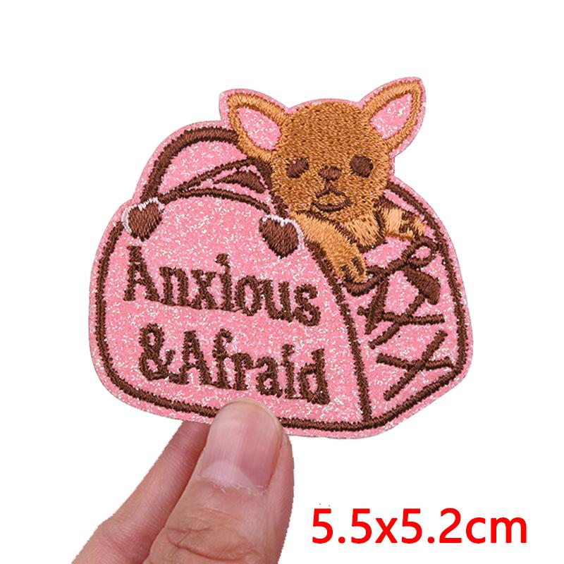 Pink Letter Patch DIY Summer Vibes Embroidered Patches Iron On Patches For Clothing Thermoadhesive Patches Cartoon Sew Bagdes