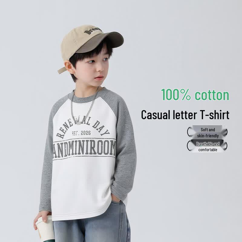 YOYO Tale Boys Versatile Cotton Long Sleeve Tee 130