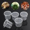 25Pcs Reusable Takeaway Hinged Lids Palette Food Containers Pigment Paint Box Sauce Cup