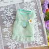 Mesh Dress Dogs Cats Breathable Sleeveless Vest Sun Protection Anti-Shedding Princess Style Bichon