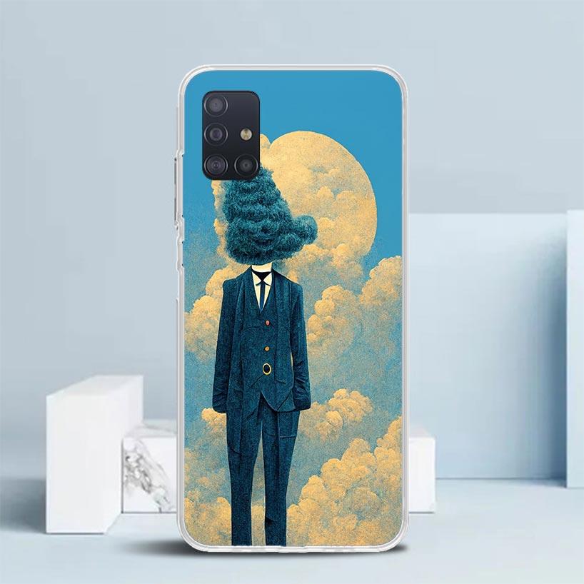 Rene Magritte Art Phone Case For Samsung Galaxy A52 A32 A22 A12 A51 A50S A30S A10S Note 20 Ultra 10 S10 Plus A31 A20 A71 A72 Gal