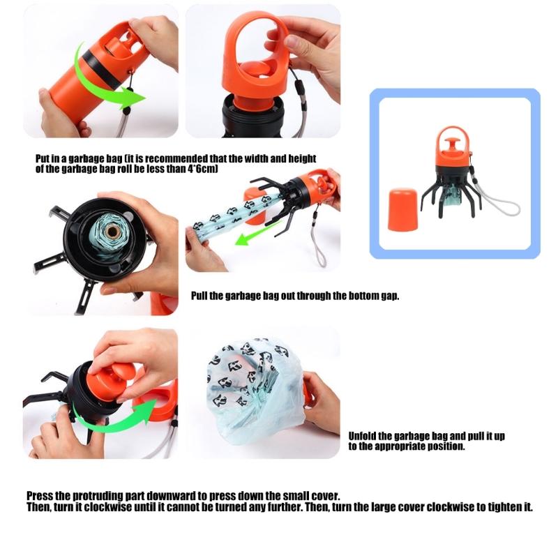 Convenient Pet Poop Scooper Keep Hand Clean And Environment Grip Style For Easy Use for Neighborhoods