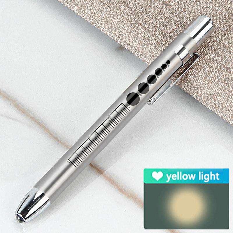 Flashlight Work Light First Aid Pen Light Torch Lamp Pupil Gauge Measurement Portable Mini Portable Medical Handy Led Pen Light