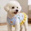 Starfish Pattern Dog Striped Dress Breathable Summer Dog Costume  Daily Walk
