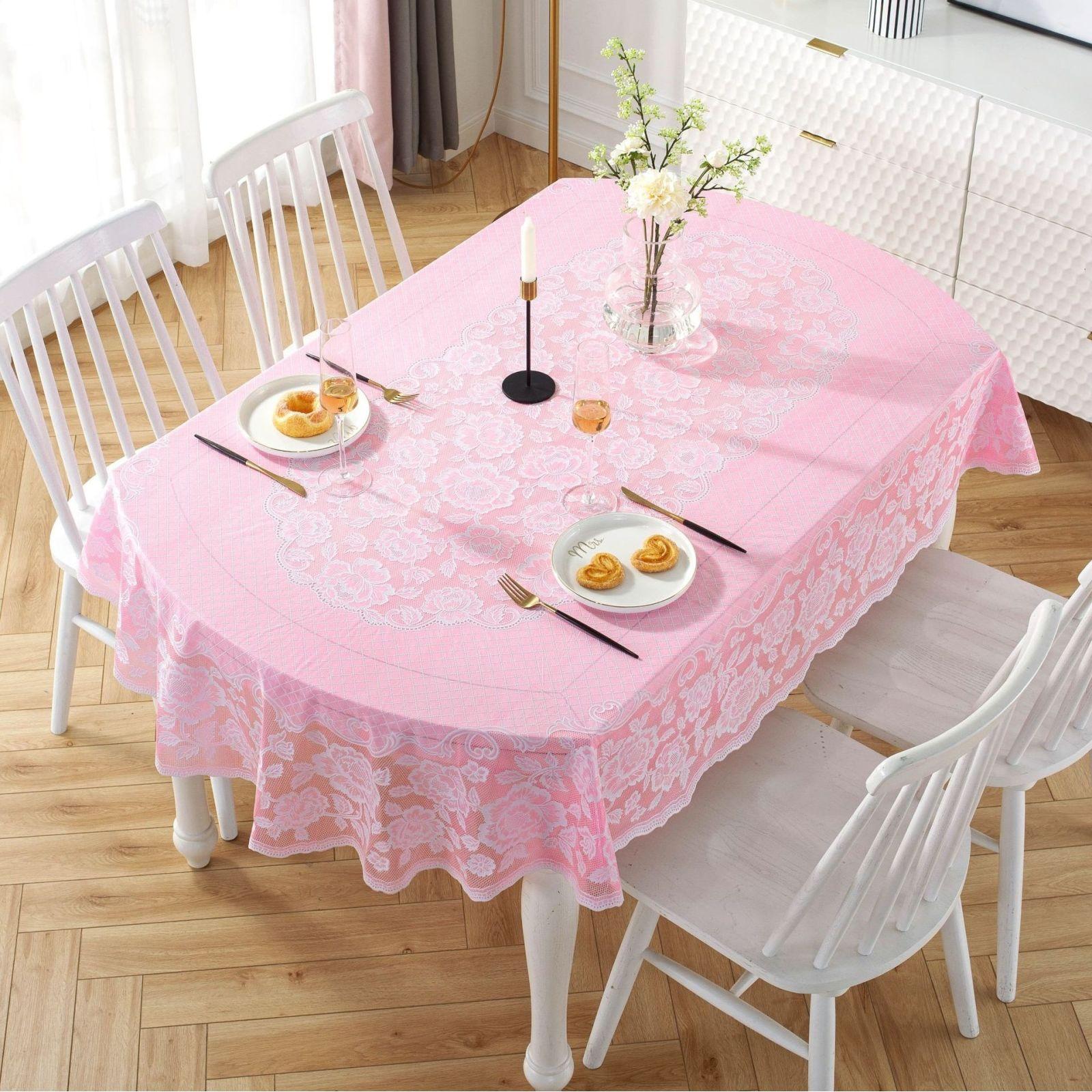 Ovaal Tafelkleed Waterdicht, Oliebestendig En Anti-Brandwonden Blijvend Rechthoekig Eettafelkleed Huishoudelijke Woonkamer Lichte Luxe Tafel 137*200cm oval