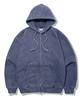 Topboy Heavy Duty Pigment Two-Way Zip-Up Hoodie Stone Navy