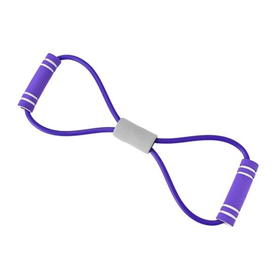 Portable Elastic Resistance Band with Anti-slip Handles for Shoulder, Back, and Body Strength Training and Stretching