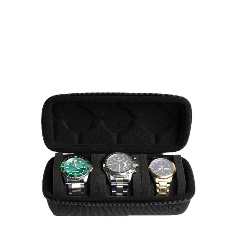 Travel Case For Watch With 3 Slots Rigid High Quality Watch Storage Organizer Protective Box For Jewelry And Accessories