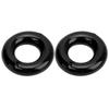 2Pcs Set Golf Weight Swing Ring Trainer Weighted Golf Donut for Golfer Outdoor Sports Training Warm UpBlack