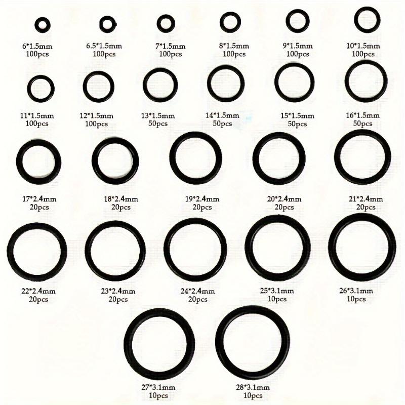 Caixa de Reparo com Anéis de Borracha Selados O-Ring Kit de Reparo é adequado para tubos, válvulas, torneiras