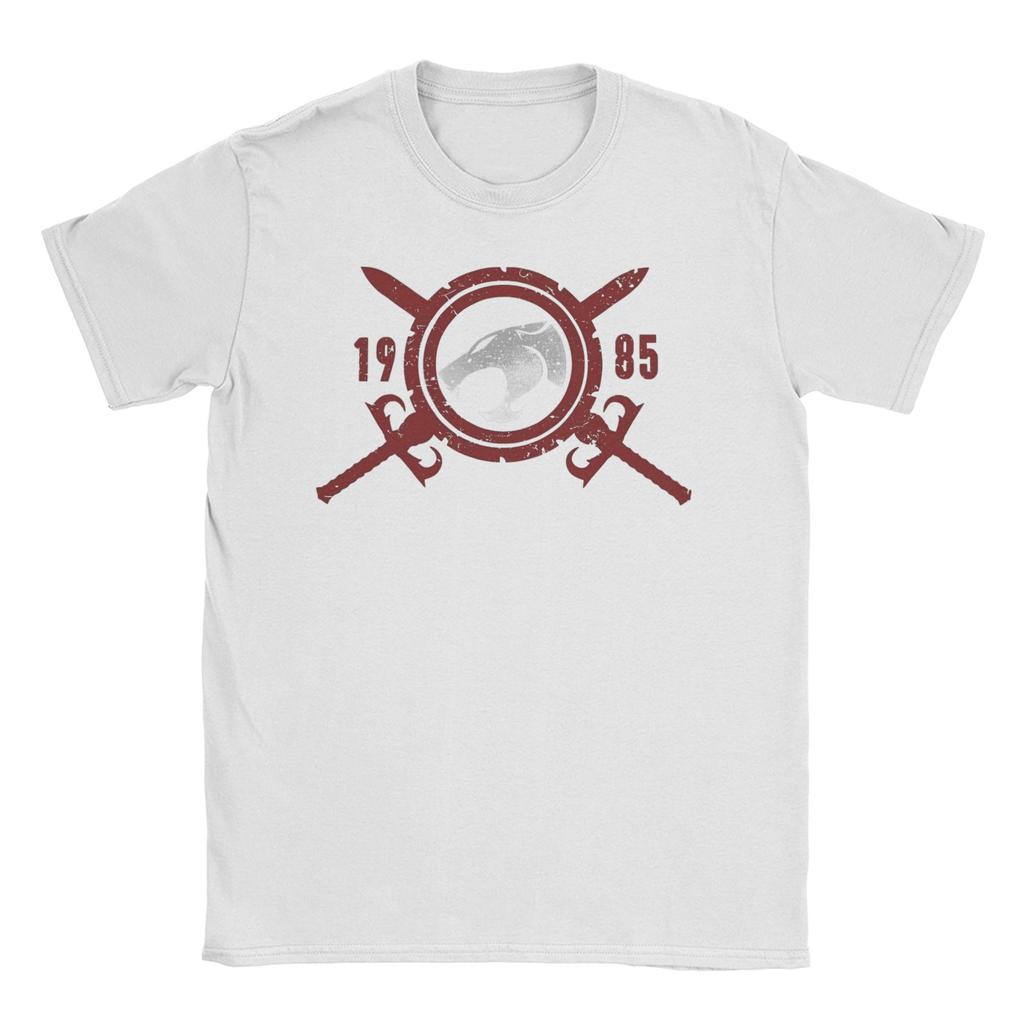 Logo Cartoon  80s Anime Lion Cool Men T Shirts Thundercats Funny Tees Short Sleeve Crew Neck TShirts Cotton 4XL 5XL Clothes