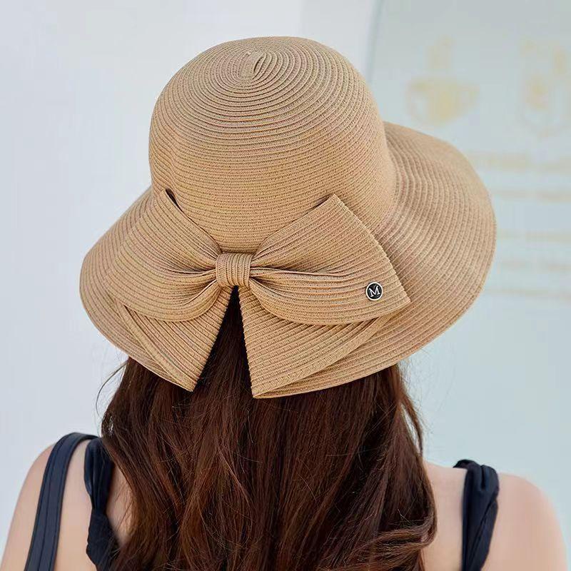 2026 New Women Summer Visors Hat Foldable Sun Hat Wide Large Brim Beach Hats Straw Hat Chapeau Femme Beach UV Protection Caps
