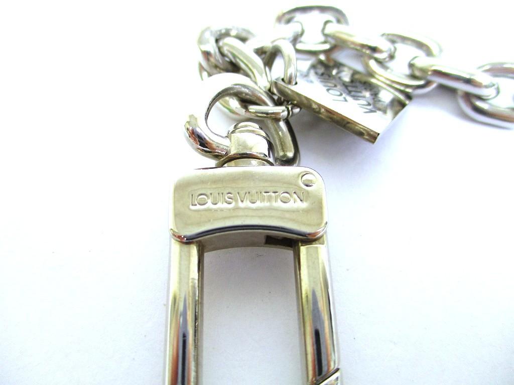 Authentic LOUIS VUITTON Silver Color Metal Wallet Chain Chaine Anneau Cle #a996  Refurbished
