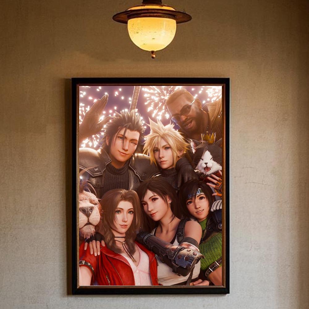 Video Games Final F-Fantasy Poster HD Art Sticky Wall Waterproof Home Living Room Bedroom Bar Aesthetic Decoration