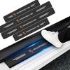 4Pcs Carbon Fiber Car Door Threshold Waterproof Stickers For Porsche Boxster Cayenne Panamera Macan Cayman 911 918 996 917 991