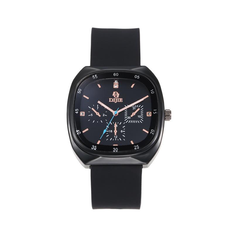 Watch Women'S Watch Student Waterproof High-End Niche Light Luxury Casual Simple Square Style Silicone Strap