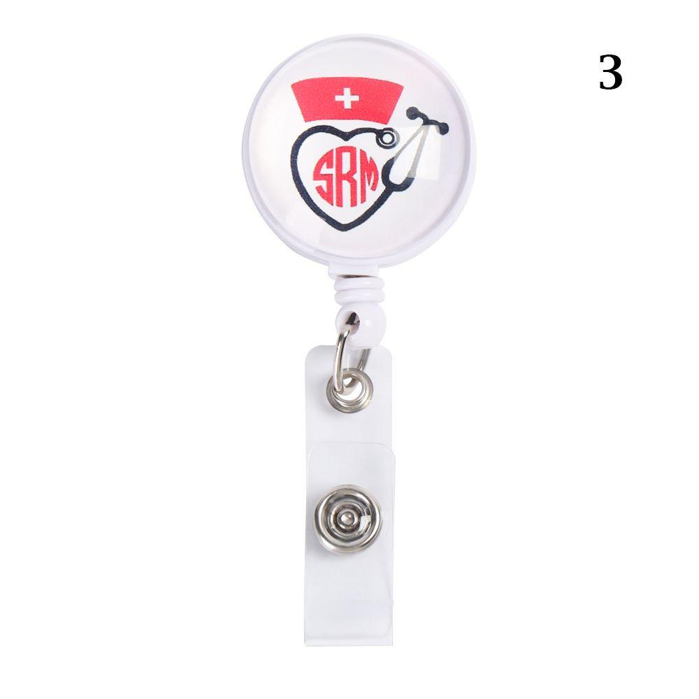 1pc High Quality Retractable Office Supplies Key Ring Nurse ID Name Card Lanyards Badge Holder