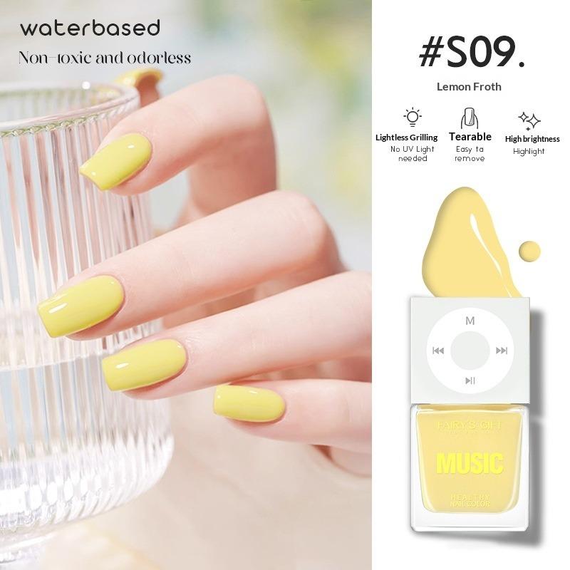 Water-based Nail Polish, No Baking Required, Long-lasting, Quick-drying, Peelable, Odorless, Brightens Hands and Feet.