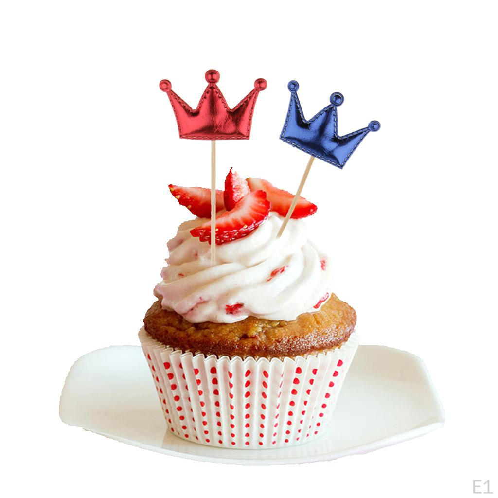 Cupcake Topper, dort 20ks - Vzor PU kožená dekorace na muffiny Multi