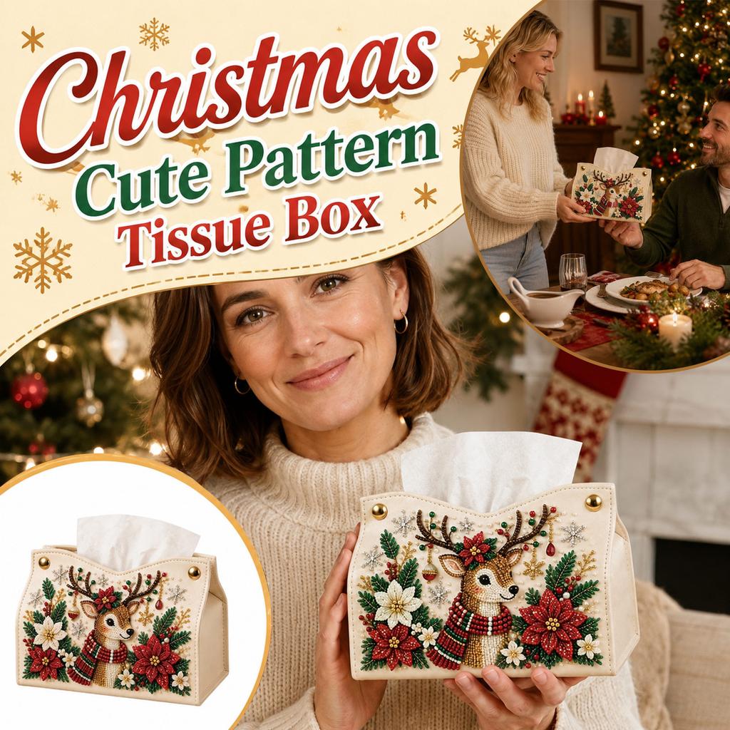 3D Christmas Tissue Box Holder for Holiday Home Decoration
