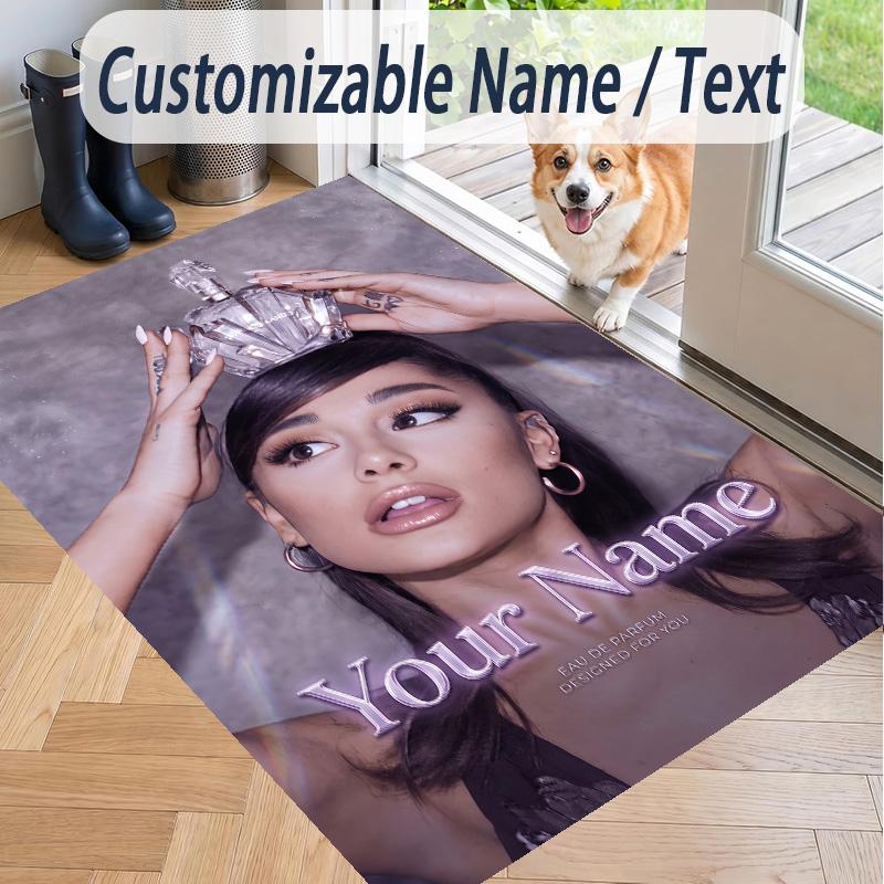 Custom Text Ariana Grande Pattern Floor Rug Soft Indoor Carpet Mat Living Room Bedroom