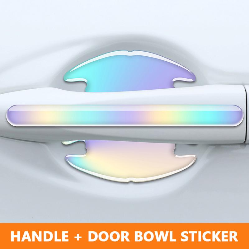 SEAMETAL Car Door Bowl Anti-scratch Sticker Colorful Door Bowl Handle Protection Sticker Car Accessories