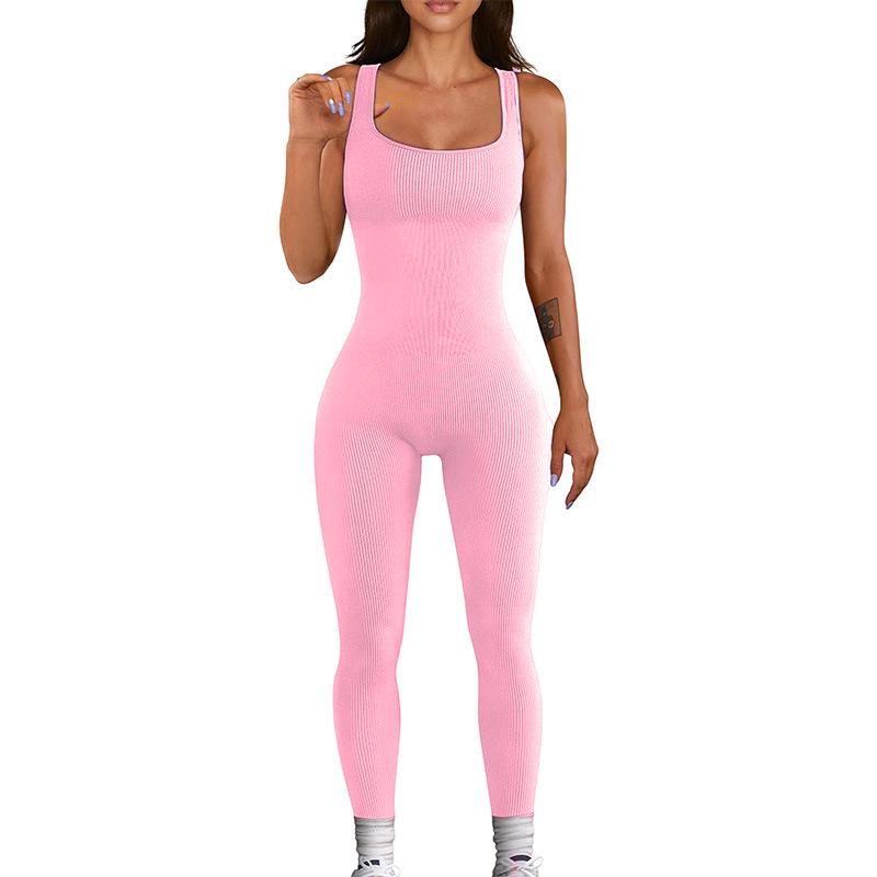 Seamless Outdoor Knit Yoga Jumpsuit - One-Piece Sport & Fitness Wear