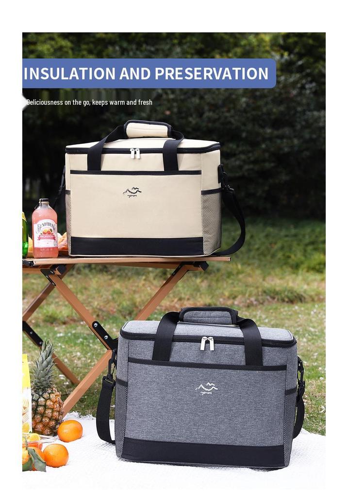 Lightweight Insulated Lunch Bag for Office and Outdoor Use, Stylish Solid Color Design