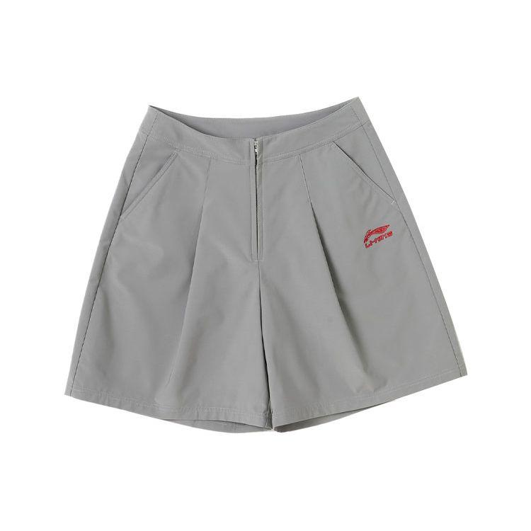 

Li Ning Sports Баскетбольная серия Вышитые повседневные шорты Женские шорты Серый AKSR262-2 S