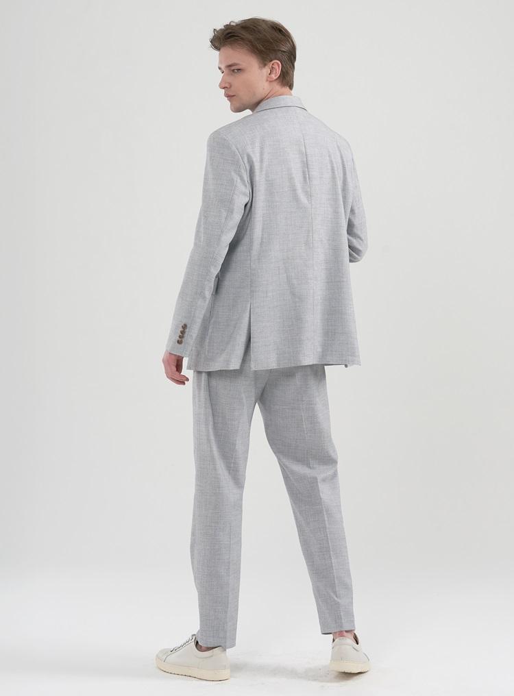 COMSPACE1980 [M~5Xl] Comfort Tapered Half-Banding Slacks_Light Gray