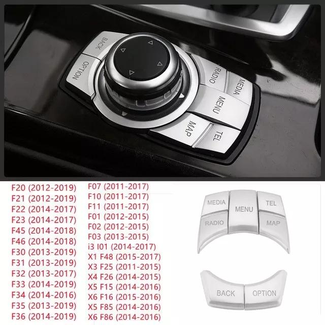 Car Multimedia Buttons Decorstion Cover Trim Sticker Fit For BMW 1 2 series 3 series 4 series 5 series 7 Series X1 X3 X4 X5