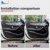 Carbon Fiber Style Door Anti-Kick Pad for Mercedes Benz CLS C257 2017-2019 Leather Interior Protection Cover