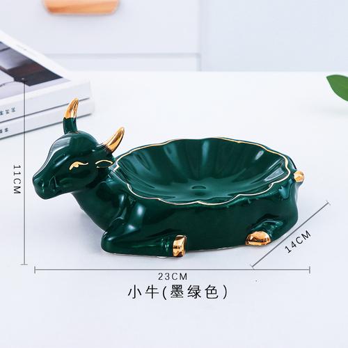 Ceramics Animal Storage Ornaments Cow/deer Key Storage Box Groceries Organize Tray Desktop Statue Crafts Decoration Furnishings