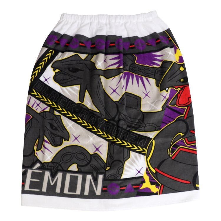 

Airin Rolled Black 572 Assorted Pokémon Boys Towel, 60cm, Rayquaza, (69361-26-99),