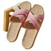 New home linen slippers women's indoor non-slip and wear-resistant couple slippers men's four-season floor slippers