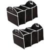 2 Pcs Non-woven Fabric Car Trunk Storage Boxes, Foldable Car Storage Bags for Vehicle Trunk Storage