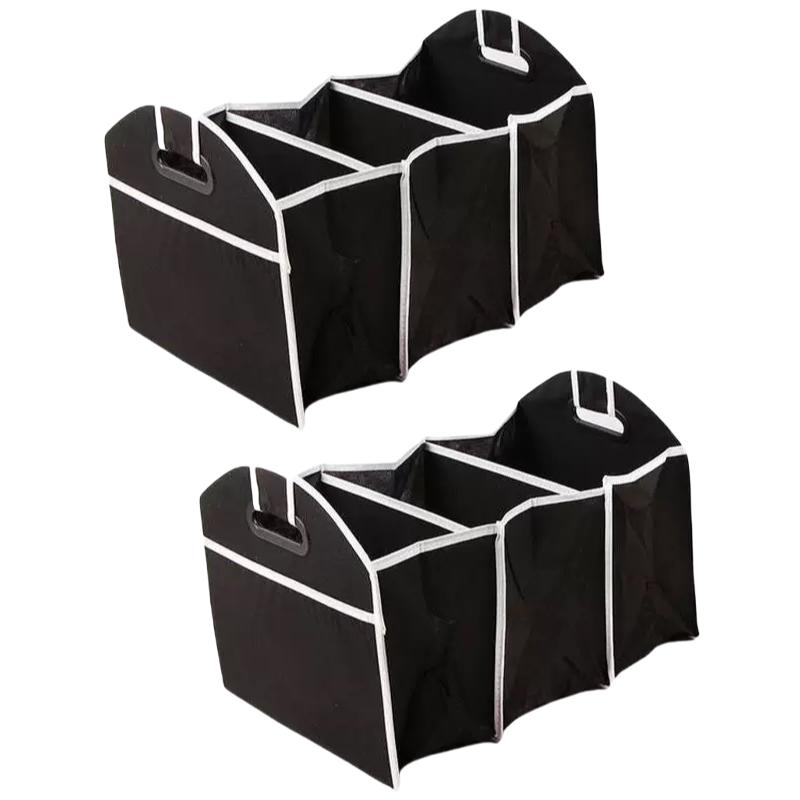 2 Pcs Non-woven Fabric Car Trunk Storage Boxes, Foldable Car Storage Bags for Vehicle Trunk Storage