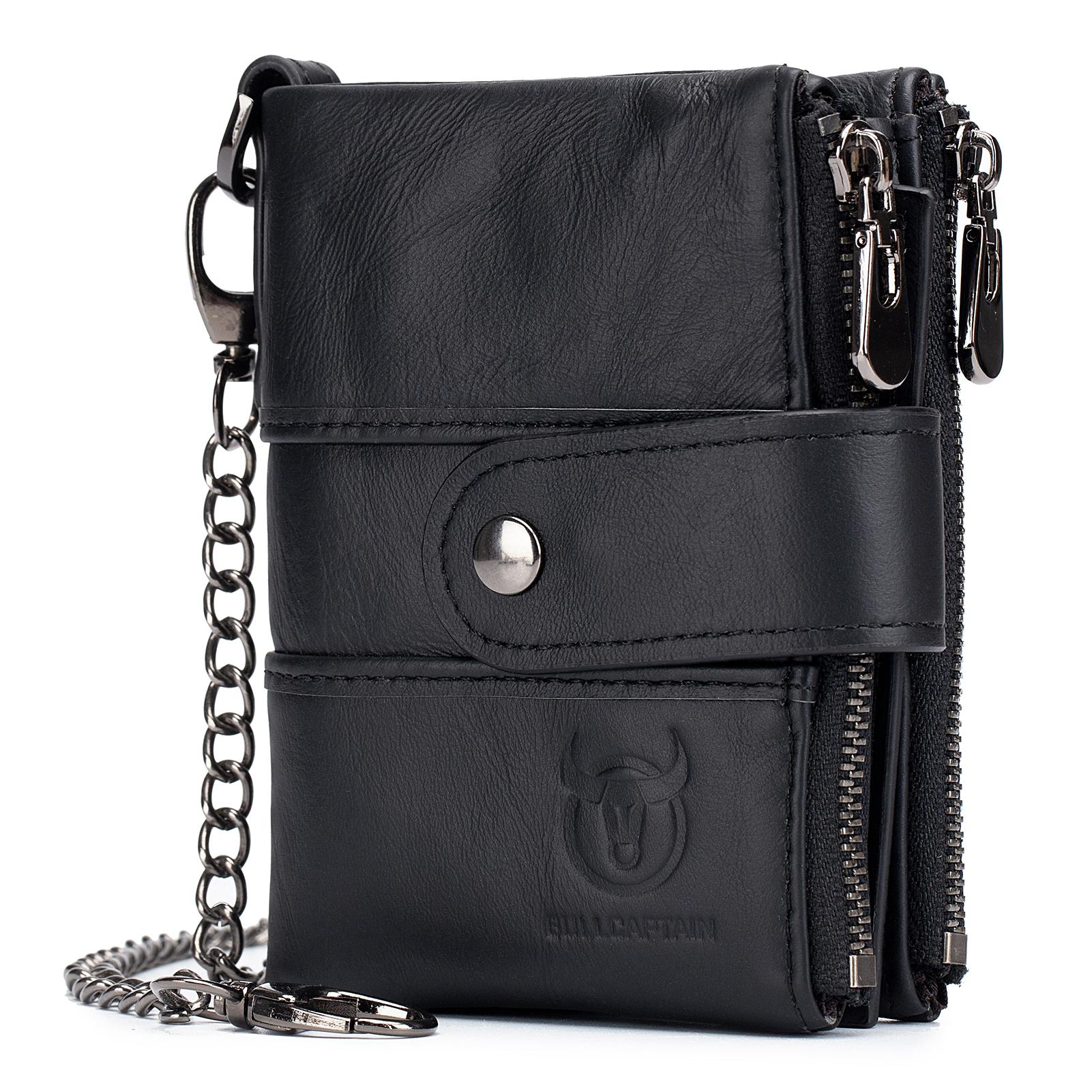 Мужской винтажный кошелек из коровьей кожи с держателем для карточек — фото 11