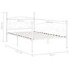 Bettgestell mit Lattenrost Weiß Metall 90 x 200 cm