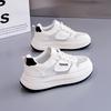 White shoes for women in summer, breathable mesh, thick sole, height increasing sports and leisure shoes