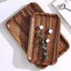 Japanese-style Acacia wood Tray Rectangular Wooden Tea Cup Tray Solid Wood Serving Platter Dessert Platter Coffee Storage Tray