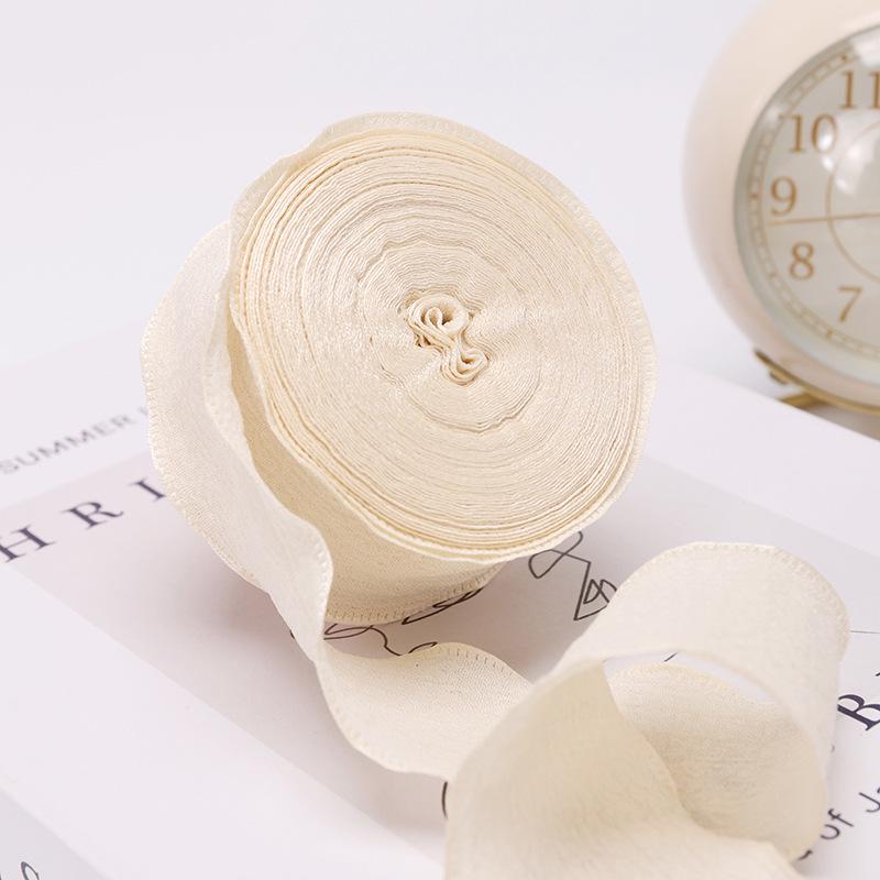 

Высококачественная льняная лента: Эластичные плиссированные оборки шириной 4 см для упаковки букета ко Дню матери или коробки для торта.