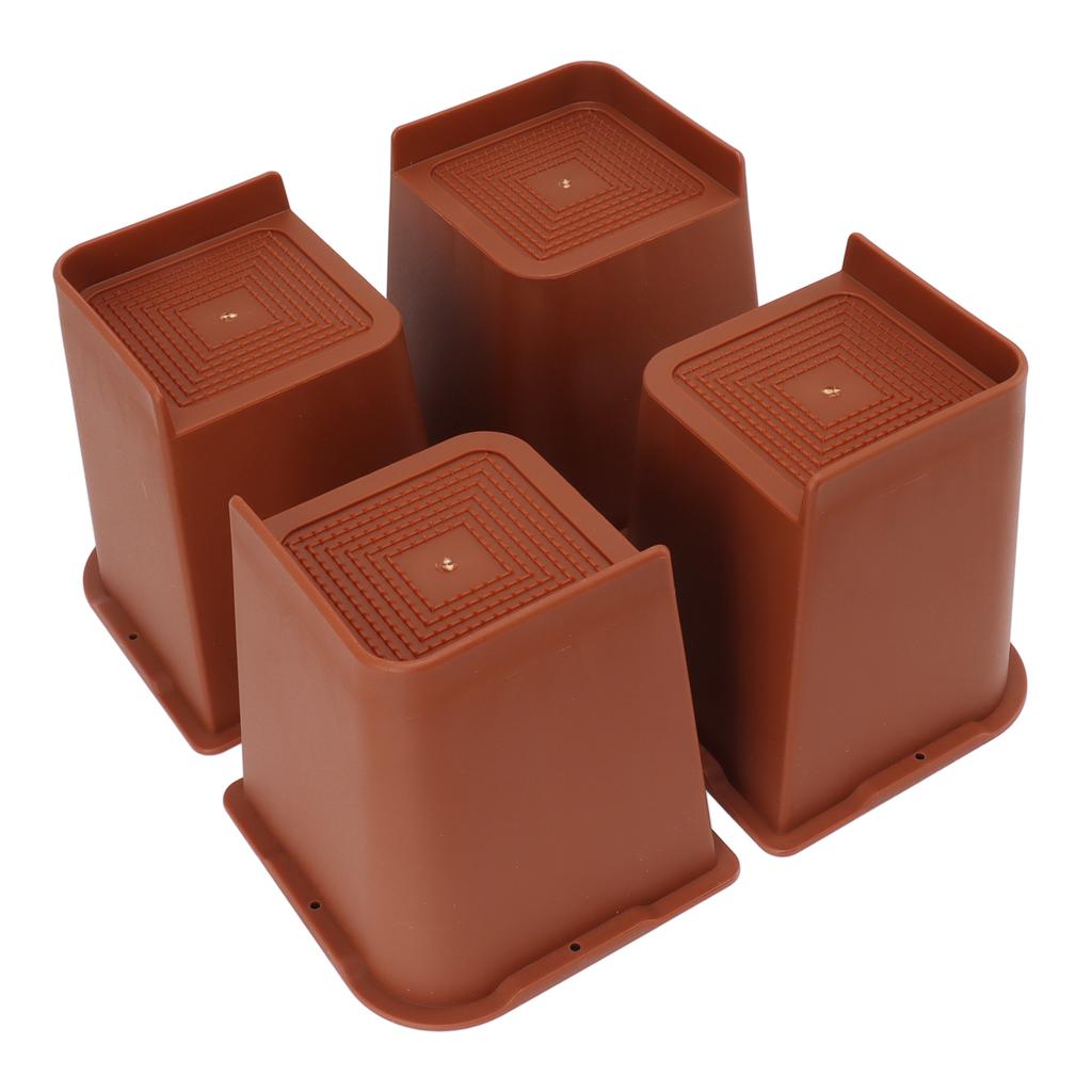 4PCS Heavy Duty Bed Chair Riser L Shaped 6in Anti Slip Furniture Extra Raiser for Bedroom