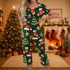 Women's Casual Christmas Print Two Piece Athletic Set Short Sleeve Top and Pants