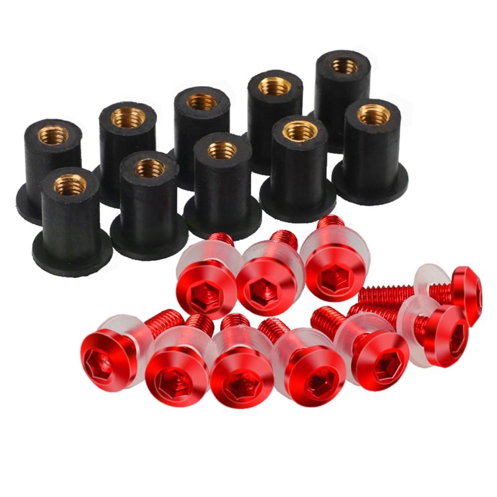 5mm 10PCS Windscreen Windshield Bolts Screws Nut For Ducati 748 916 996 998 749 999 848 1098 1198 Panigale 899 959 1199 1299