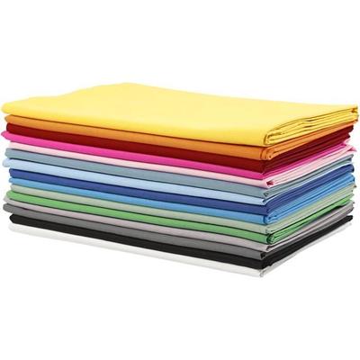 Assortment of Good Quality Coloring Fabric, 100% Cotton. Certified by Oeko-Tex® Standard 100+, Guaranteeing Quality Free