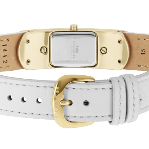 Coach SWAGGER 50mm Women's Watch, Gold Dial, Stainless Steel, Quartz Movement, 14502224, White
