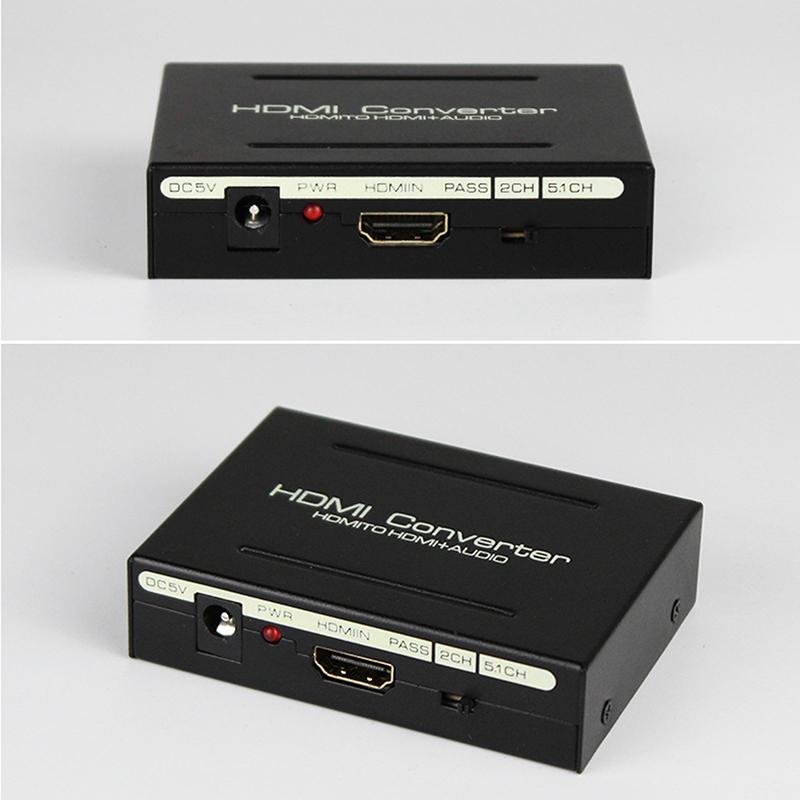 HDMI-Compatible Audio Extractor 5.1ch 2.0ch Stereo Converter Optical TOSLINK SPDIF + L/R Audio Splitter Adapter For Home Theater