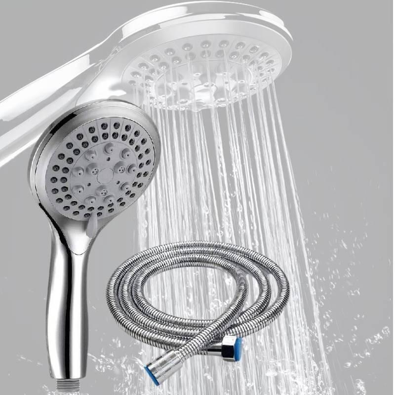 Luxuriöser Handbrausekopf im amerikanischen Stil mit 1,5 m Schlauch und bohrfreier Halterung